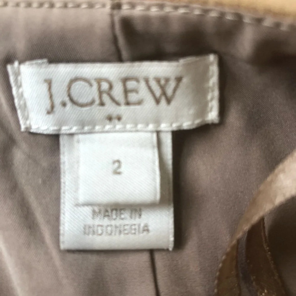 5/$25 J.crew  Faux Suede Pencil Skirt Size 2 Tan Back Zipper - Picture 2 of 12